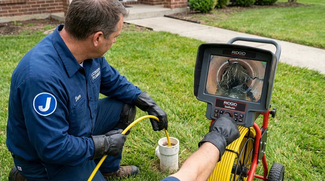 Sewer camera inspection being performed by Johns Plumbing LLC in Sweet Home